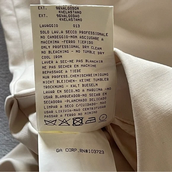 Giorgio Armani Cream Trench Coat - Picture 6 of 16